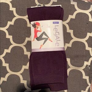 Purple plush lined leggings, Le Gale